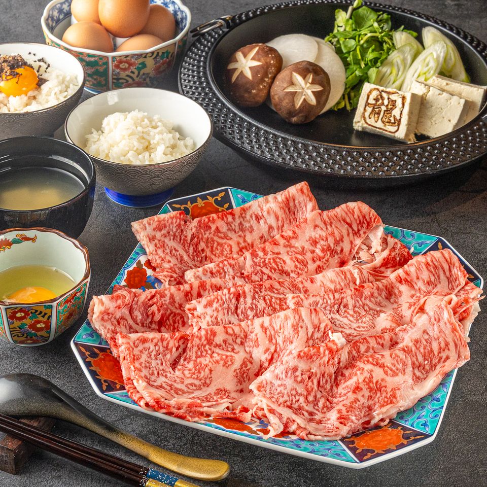 [300g] A5 Wagyu beef sukiyaki set