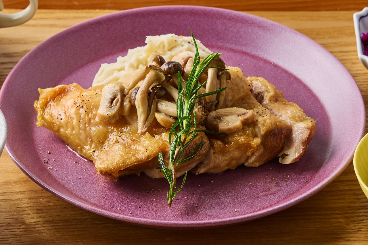【カジュアルコース】乾杯スパークリング＋若鶏ときのこの香草焼きがメインの全6品