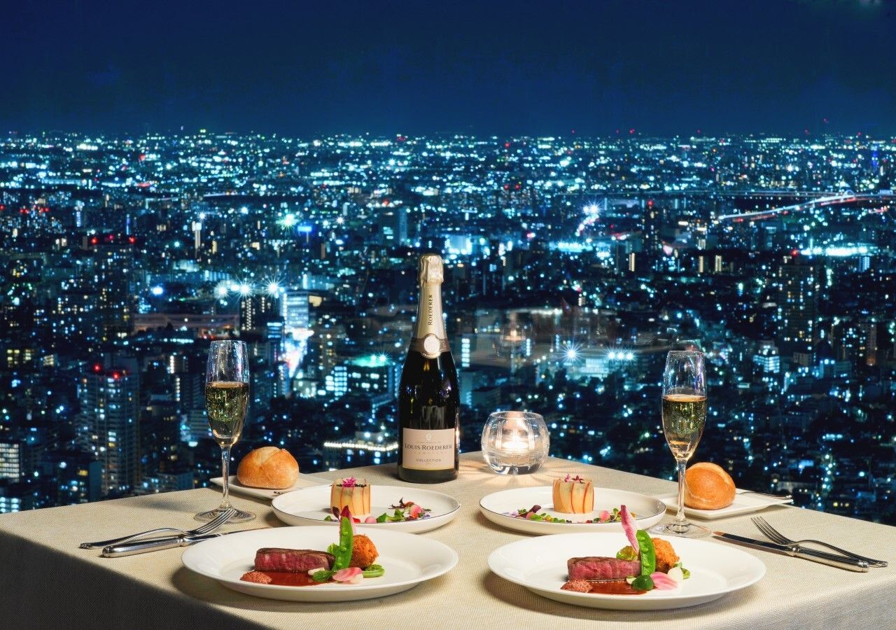 【モダンフレンチ×ワイン・日本酒】 厳選されたペアリングドリンク5杯付きディナー（窓側席）