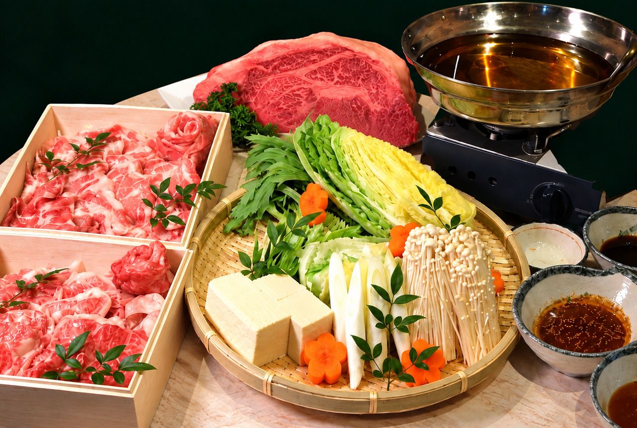 A5-rank Kagoshima-produced Black Wagyu beef and Itoshima Ka-ton pork shabu-shabu all-you-can-eat for 60 minutes