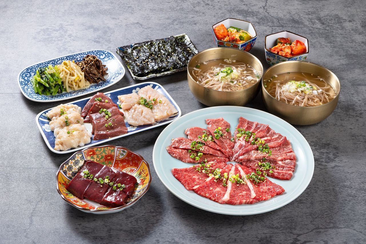 【下町コース】【飲み放題付き】名物厚切り上レバーや冷麺など◎　厳選焼肉コース全11品　6500円(税込)