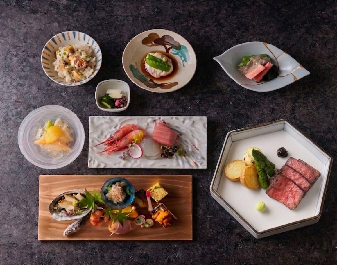 5月6月会席　黒毛和牛サーロインローストビーフと浅利ご飯　13,200円