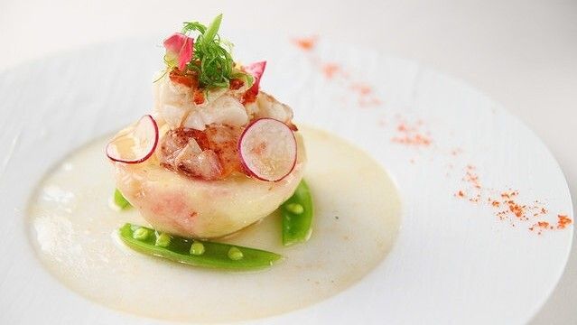 オマール海老と桃のマリネコース　ランチ