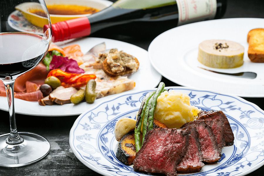 国産黒毛和牛のローストビーフ （イチボ）コース