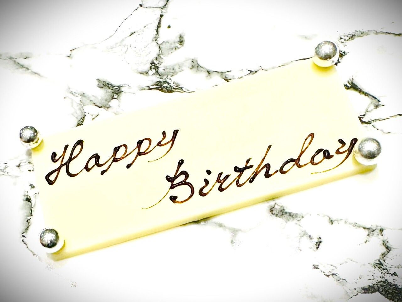 Chocolate Message Plate for Afternoon Tea