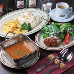 【ランチ】Aセット◆スパイシーカレーライス〈全3品〉