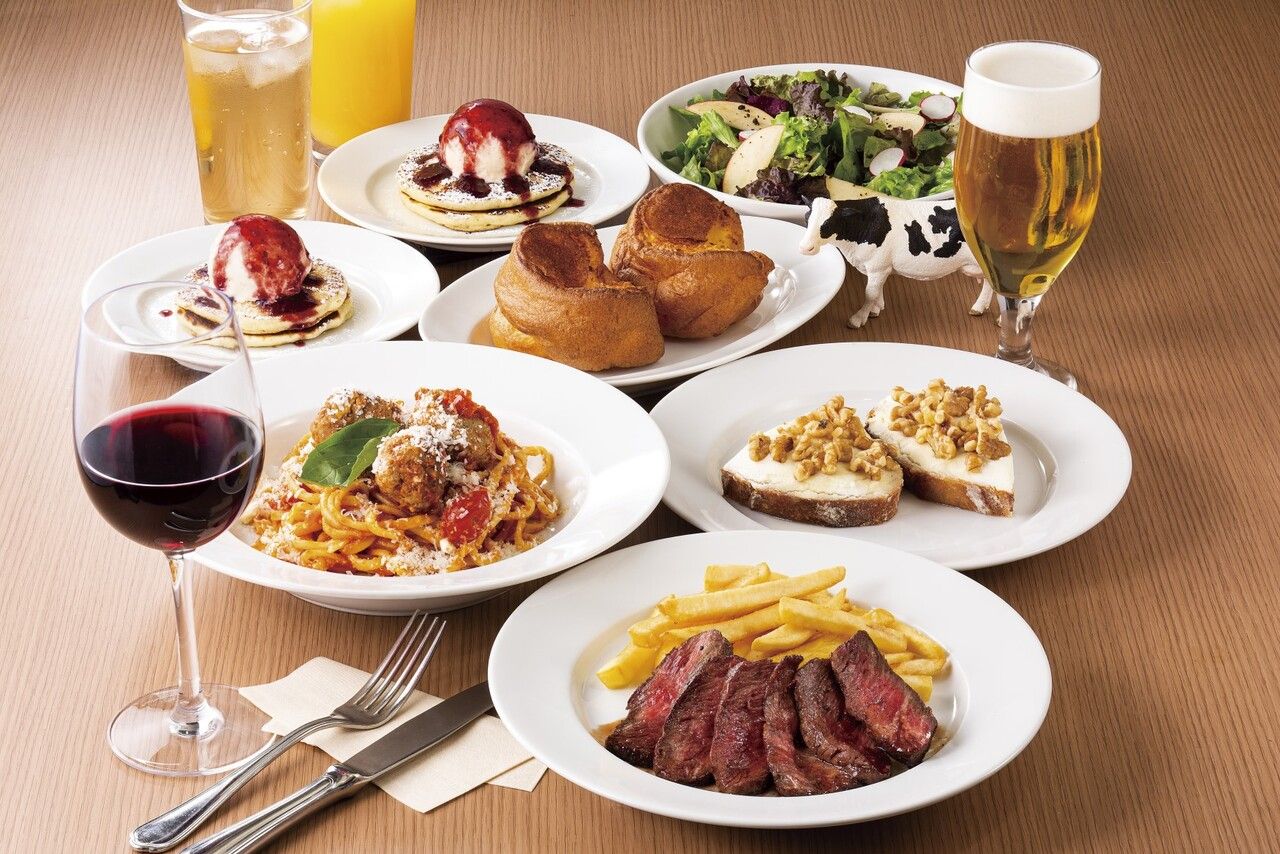 【飲み会にオススメ5,200円→5,000円】前菜・パスタ・ステーキ・パンケーキの全６皿