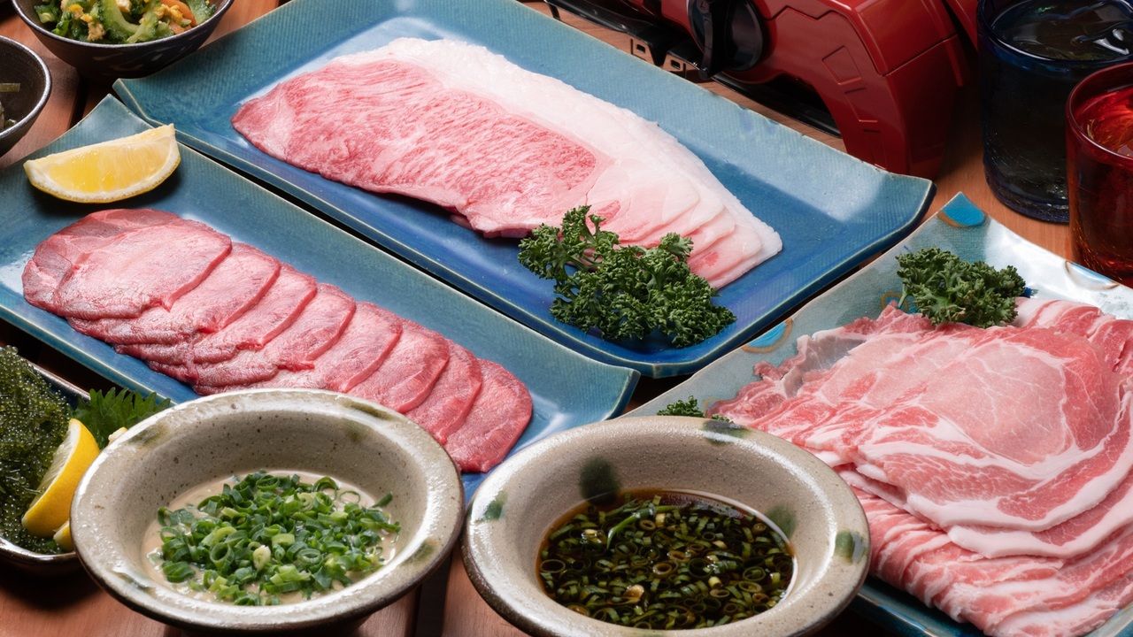 ◆Luxury Lunch◆ [Beef★Pork★All 3 types] ★Triple★Full course