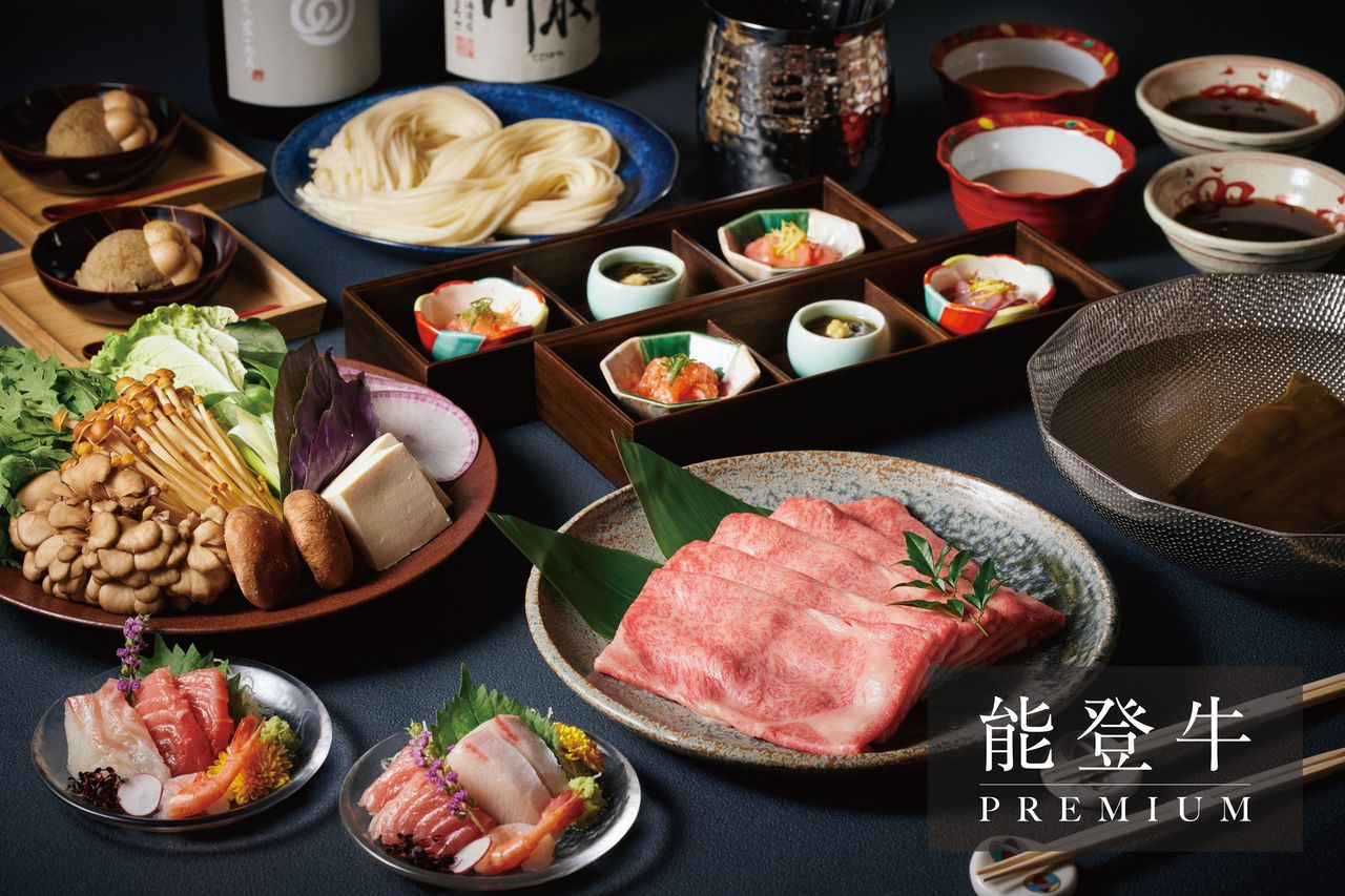 Noto beef premium shabu-shabu course