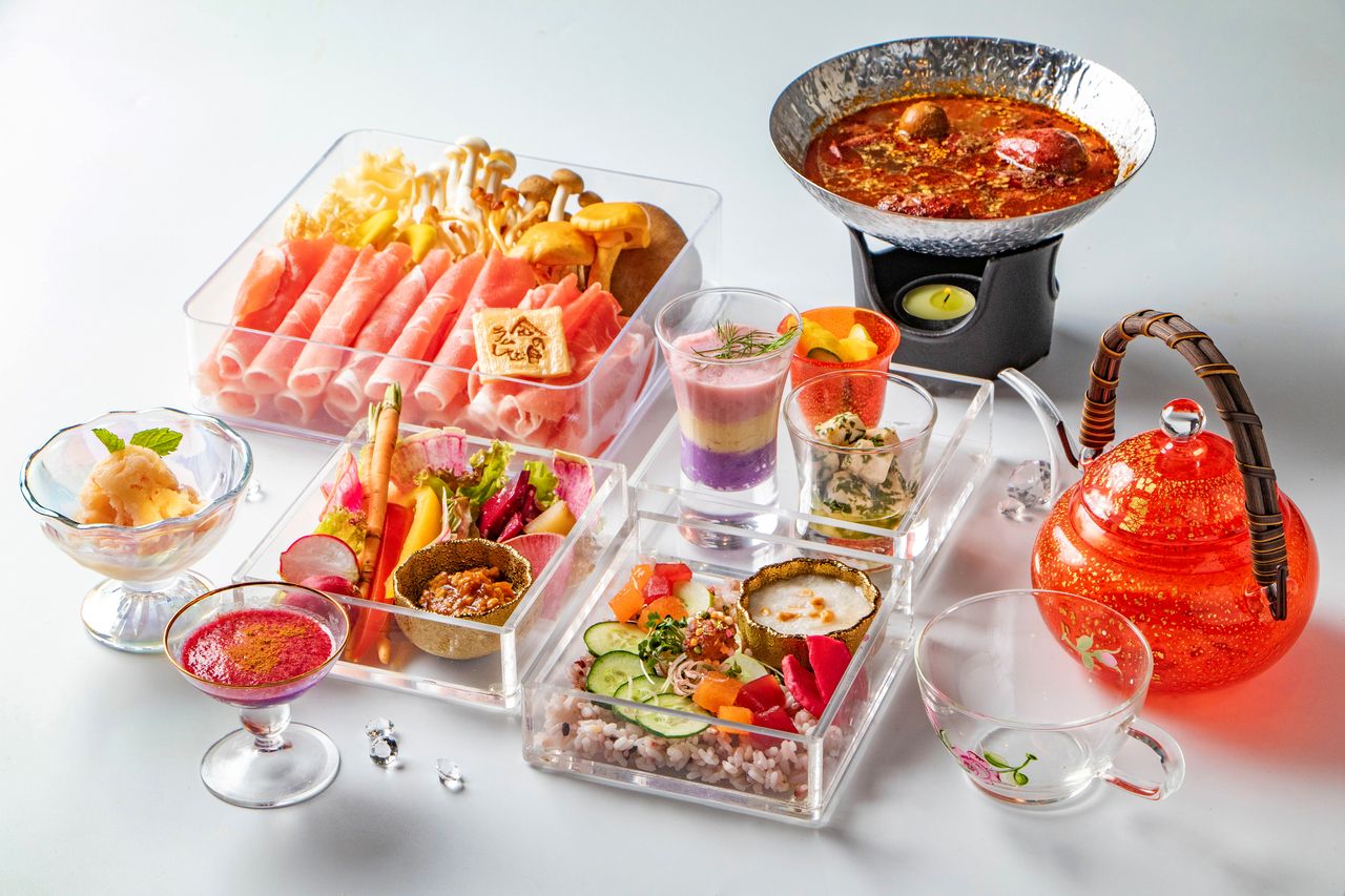 ラムしゃぶと旬野菜の美体活 クリスタル重箱