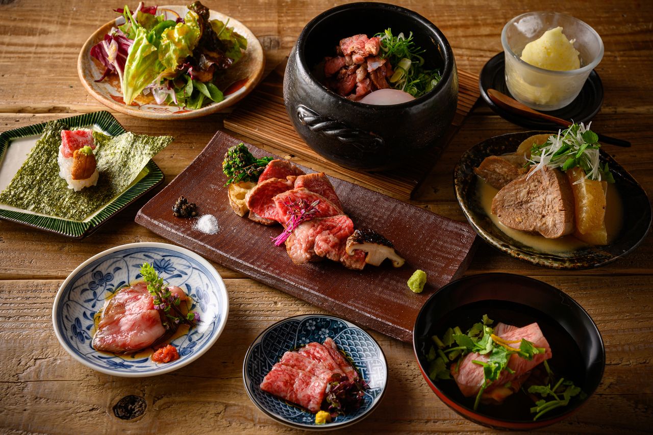 【肉よろず(オリーブ牛 フィレ肉)コース】