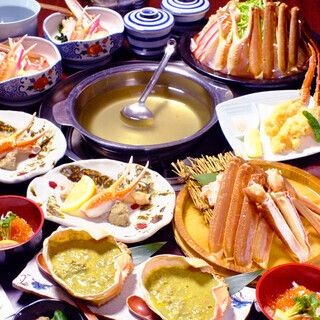  Snow Crab Ultimate Full Course 10,500 yen (tax included, per person) ~A premium crab feast with grilled crab shell~