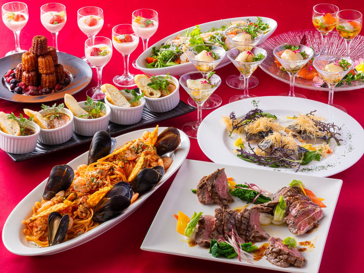 豪華絢爛！和牛サーロイン付きウィンタービュッフェプラン【PREMIUM】〜8,800円〜