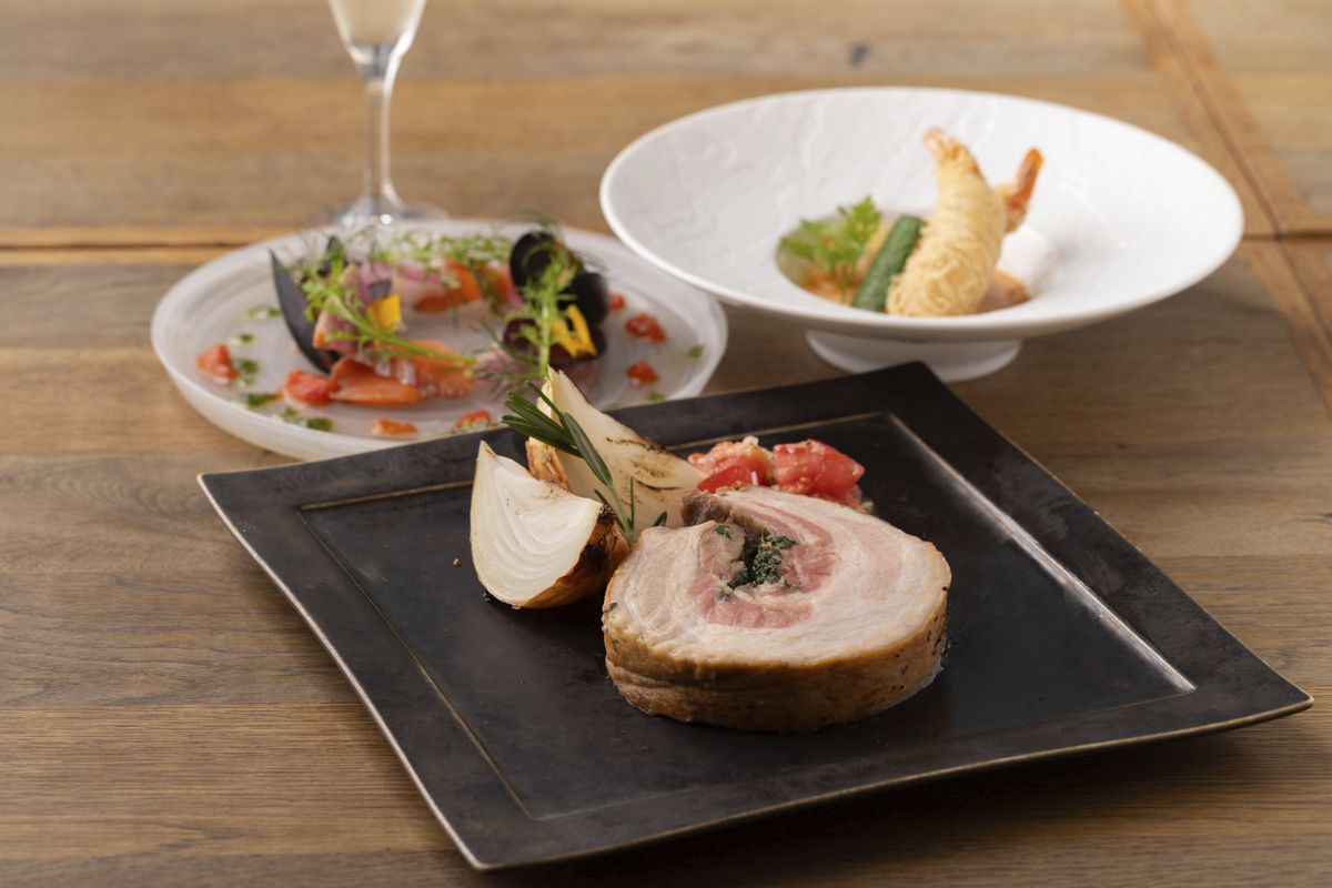 美名豚ロースト・合鴨のリゾットなど　全7品　【～ricordo course～】＋乾杯ドリンク