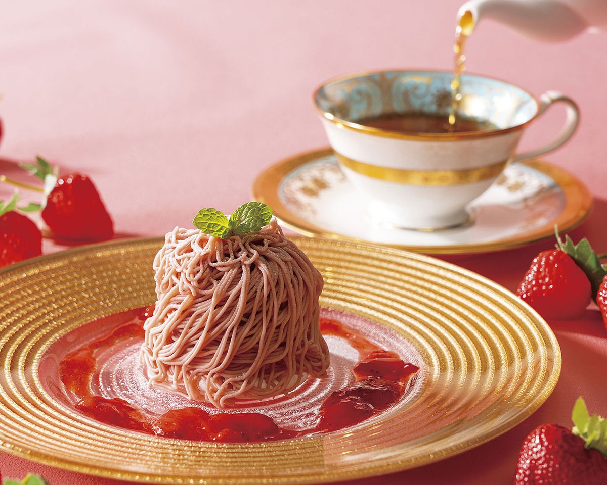 【1・2月】絞りたていちごのモンブラン