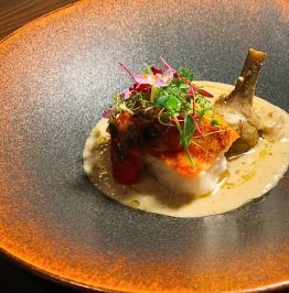 ランチ基本コース＋お肉（地物食材使用数　少ない）