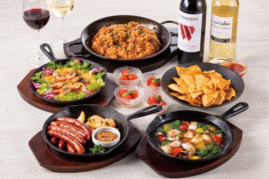 【4月～平日ディナー】地中海料理&ワイン コース Vino(ヴィーノ)(全6品)+2時間飲み放題付