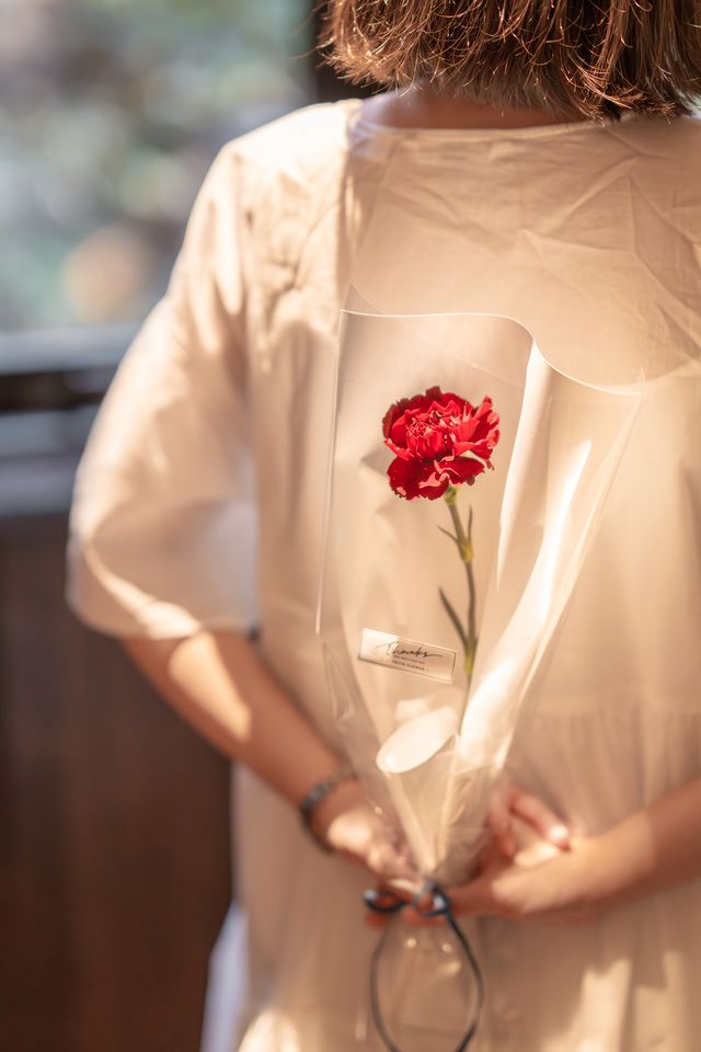 Mother's Day Carnation Bouquet (8 stems) + Message Plate