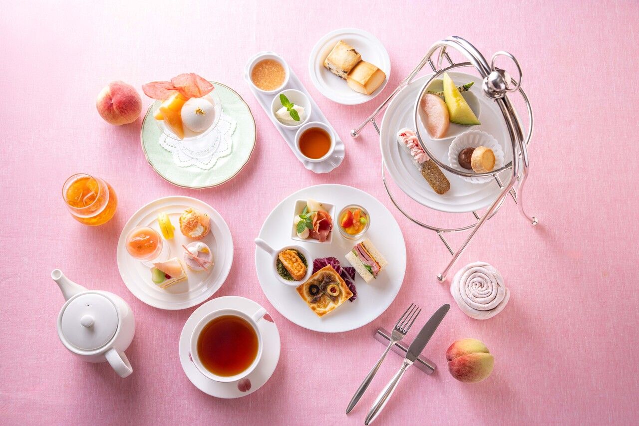 アフタヌーンティー　～桃～　約21種類の珈琲紅茶おかわり自由+スパークリング飲み放題付き