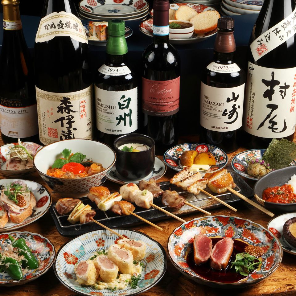 Premium 9000 【Customizable Menu Course with All-You-Can-Drink】　 There are over 19,000 possible menu combinations to choose from based on your mood that day! You can also enjoy premium drinks such as Yamazaki, Hakushu, and Hibiki♪