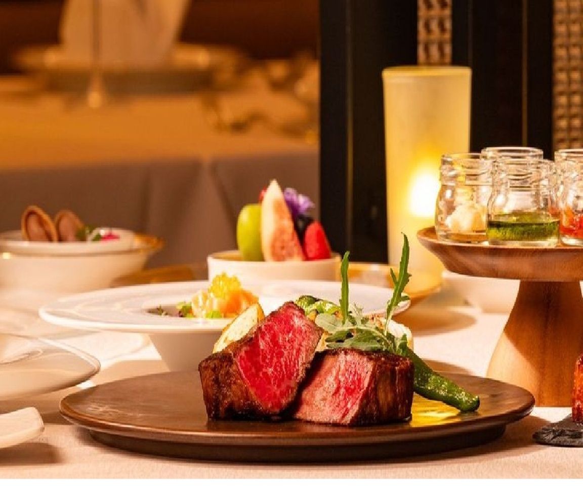 Lunch-exclusive 6-course menu featuring black Wagyu beef stew, Caesar salad, seasonal pasta, etc. (featuring premium Wagyu “Kobe beef”)