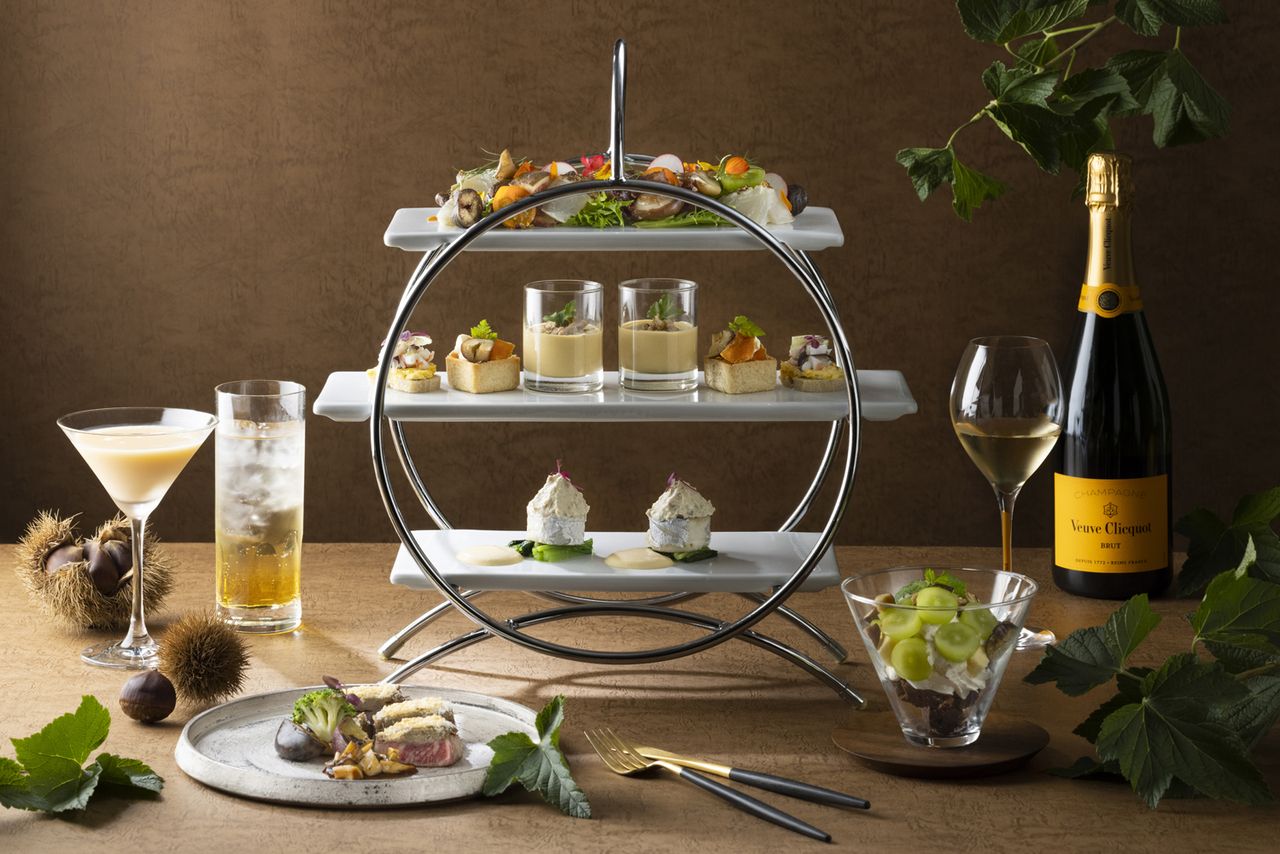 [Early Bird]  Autumn-exclusive high tea “MARRON TREASURE” ☆ Includes free flow drinks (90-minute limit) ☆