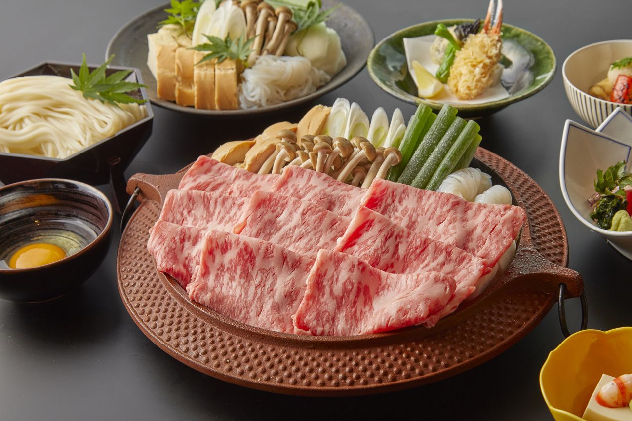 【大鍋】2時間飲み放題付き　黒毛和牛サービス宴会プラン　全７品