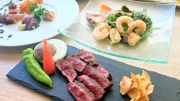 [Luxury lunch course] 8 dishes including branded Wagyu fillet steak and garlic rice
