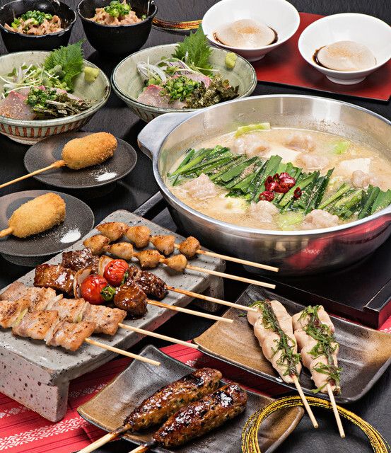 焼とりともつ鍋コース (元祖白味噌豆乳)＋飲み放題