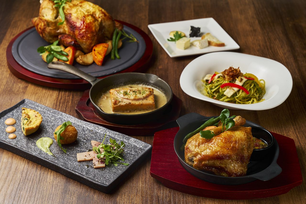 [Party Plan] 5 dishes including rotisserie chicken, 3 tapas, and pasta + all-you-can-drink + Hoegaarden