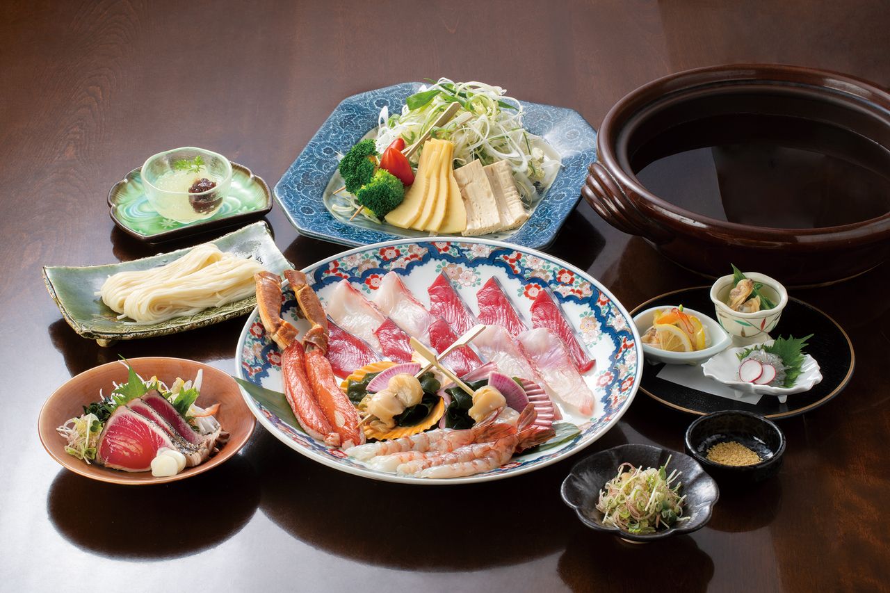 6月末まで限定！初鰹と海鮮のしゃぶしゃぶ【土佐しゃぶコース】(料理のみ)