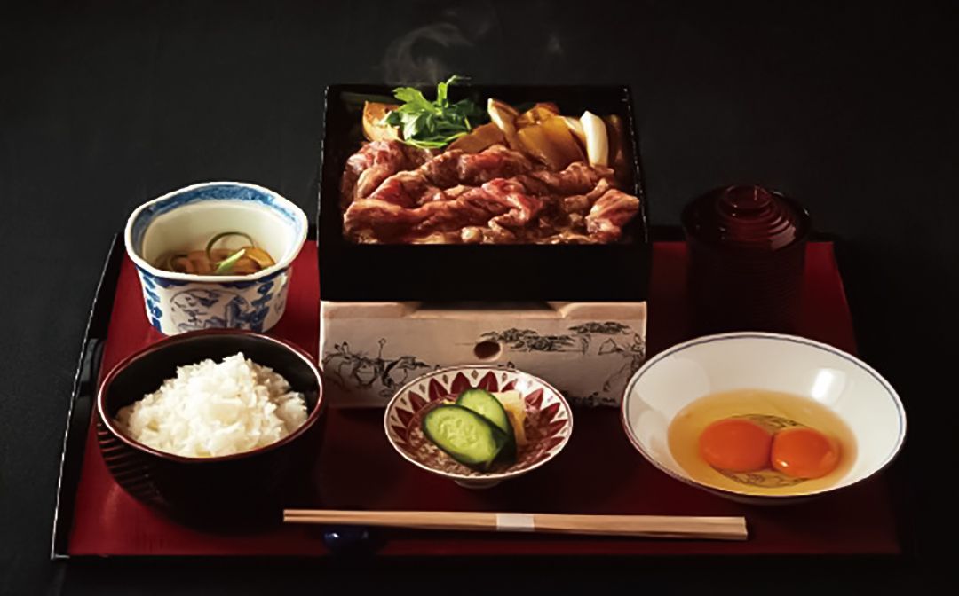 [Zenen specialty] Sukiyaki set meal of A4 black wagyu beef sirloin (limited to 10 meals per day)