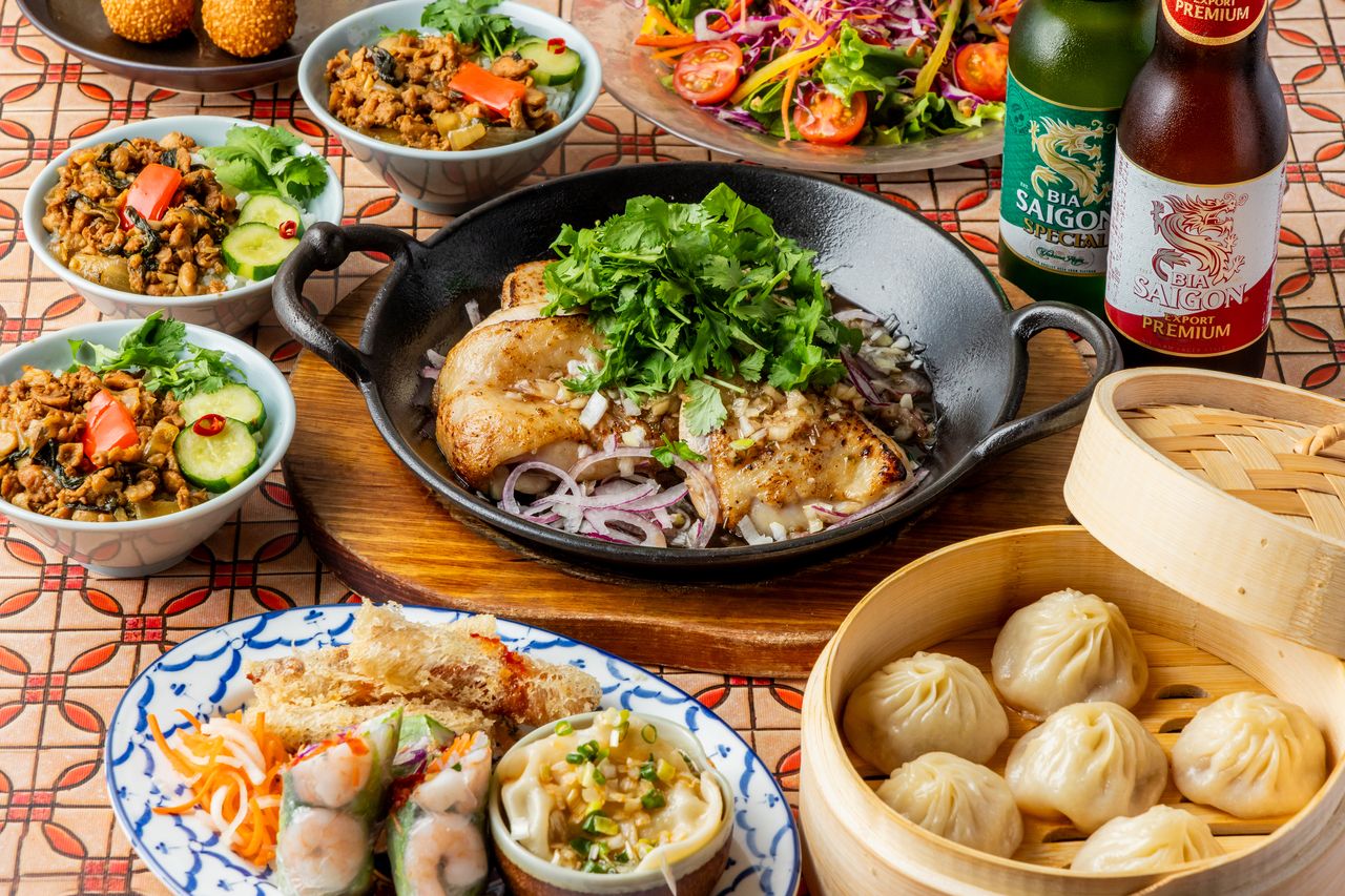 【昼飲みプラン】ランチエスニックコース  180分飲み放題付