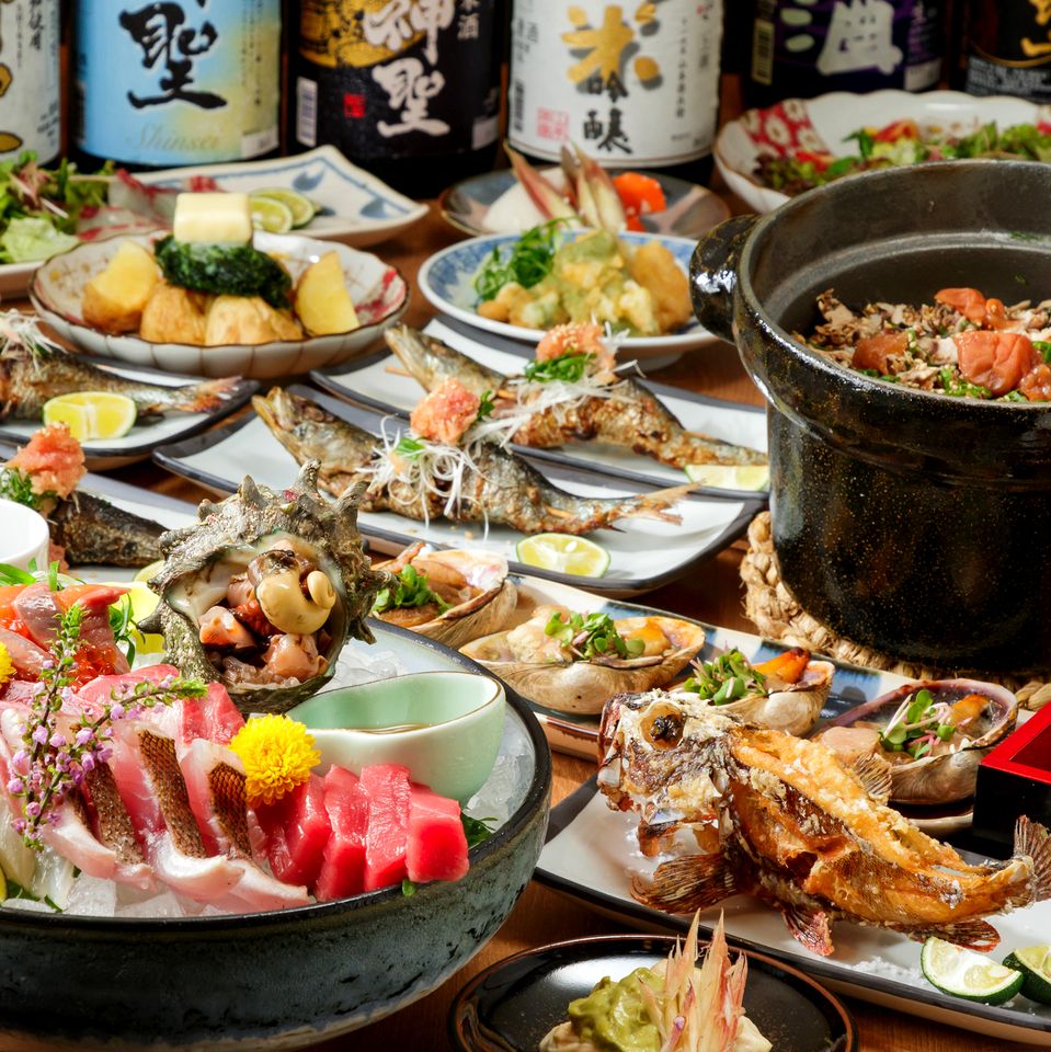 [Easy drinking party] A banquet course perfect for a drinking party, including grilled local chicken and seafood bowls ★ 4,500 yen with all-you-can-drink