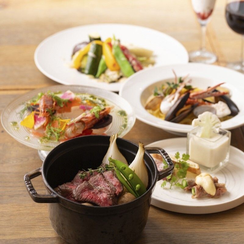 【sagra  course】チキンと美名豚のWメイン！全6品