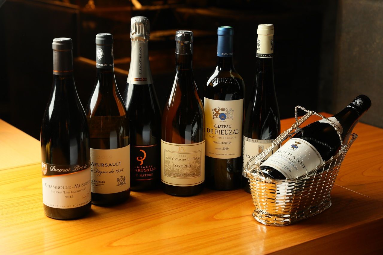 Counter seating "OMAKASE" course (17 dishes/11 plates) + wine pairing (8 glasses) at Métis Roppongi, a wood-fired French restaurant