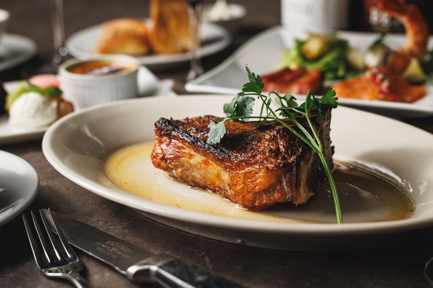 [LUNCH] USDA PRIME 28-day aged T-bone steak course ◇ 8 dishes in total including 3 appetizers and seasonal soup