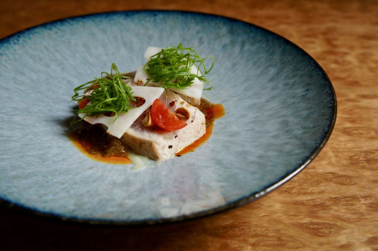 Seasonal course (7 dishes + wine pairing) 