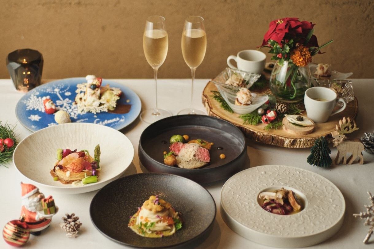 【Xmas】三大珍味とオマール海老＆国産牛の豪華Wメイン 全6皿＋乾杯シャンパーニュ付(12/20・21・24・25)