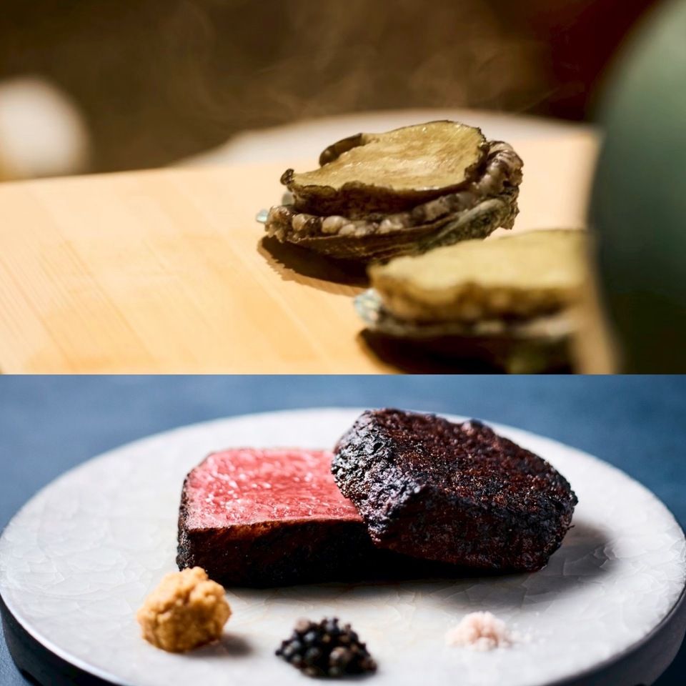 Ginza Kappou Ukai "Niku-sho" Lunch "Abalone" Course