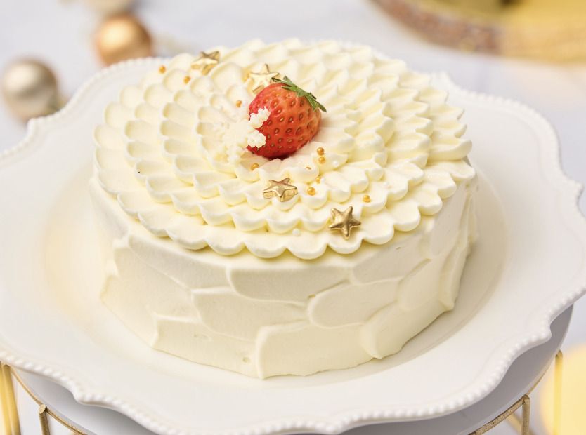 薔薇と苺のショートケーキ 4号 (X'mas Ver.) 