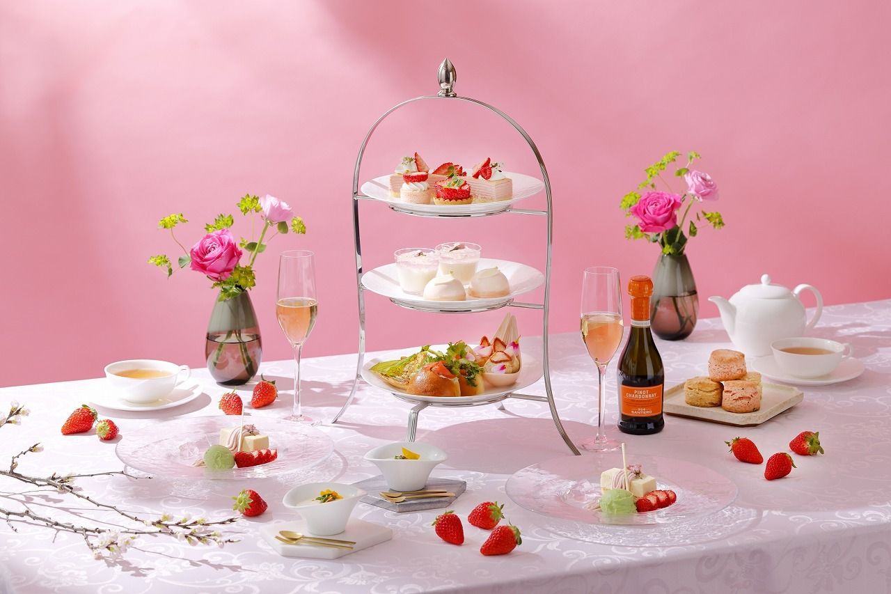 Cherry Blossom Strawberry Afternoon Tea