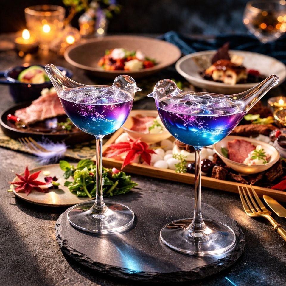 【精致晚餐 A】包含一杯 Bird Glass 原创鸡尾酒，供您举杯庆祝 | 为两位宾客精心准备的精致晚餐套餐，尽享春日美味