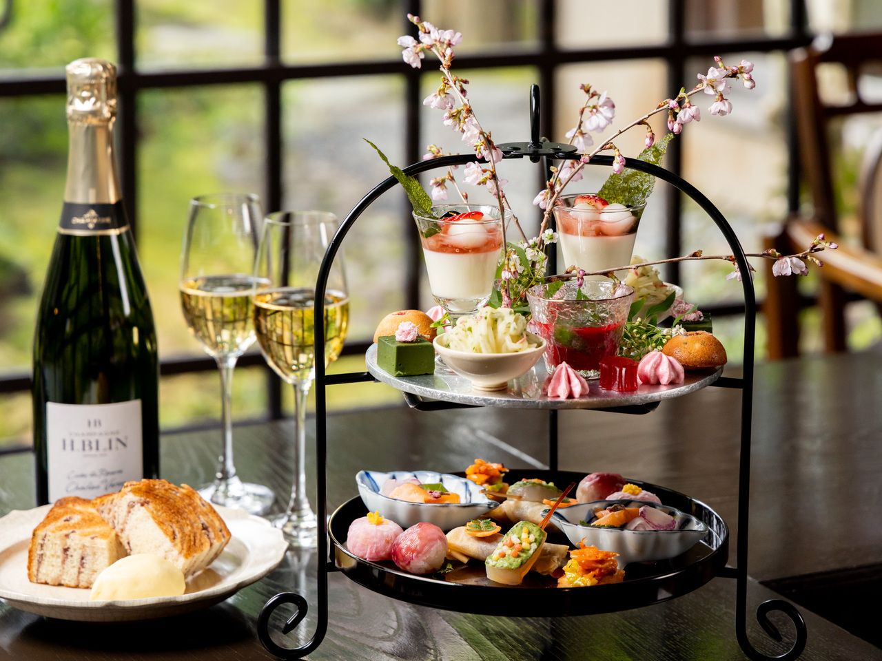 Cherry blossom afternoon tea at a traditional Japanese restaurant + complimentary champagne toast [March 20th - April 30th]