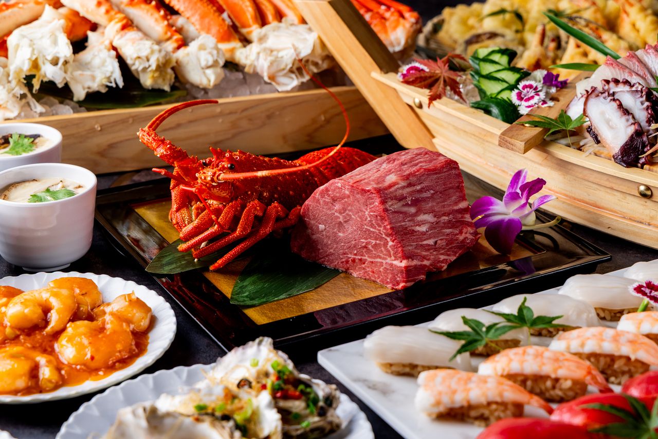 [Premium with Extra Large Lobster] Seafood, yakiniku, and Japanese, Western, and Chinese buffet with over 150 dishes + all-you-can-drink alcohol