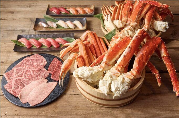 ★선행 예약 한정! ★신입 발군의 책 꽁치 게【4 L사이즈】게 먹고 마실 무제한 코스! ＜전 73품＞14,080엔(부가세 포함)→12,080엔(부가세 포함)