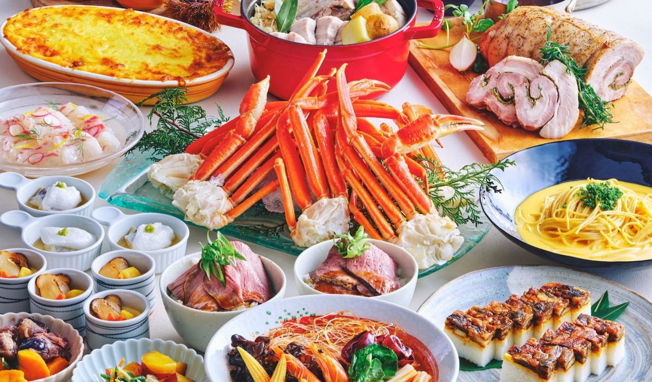 Weekday dinner buffet: 8,400 yen for adults