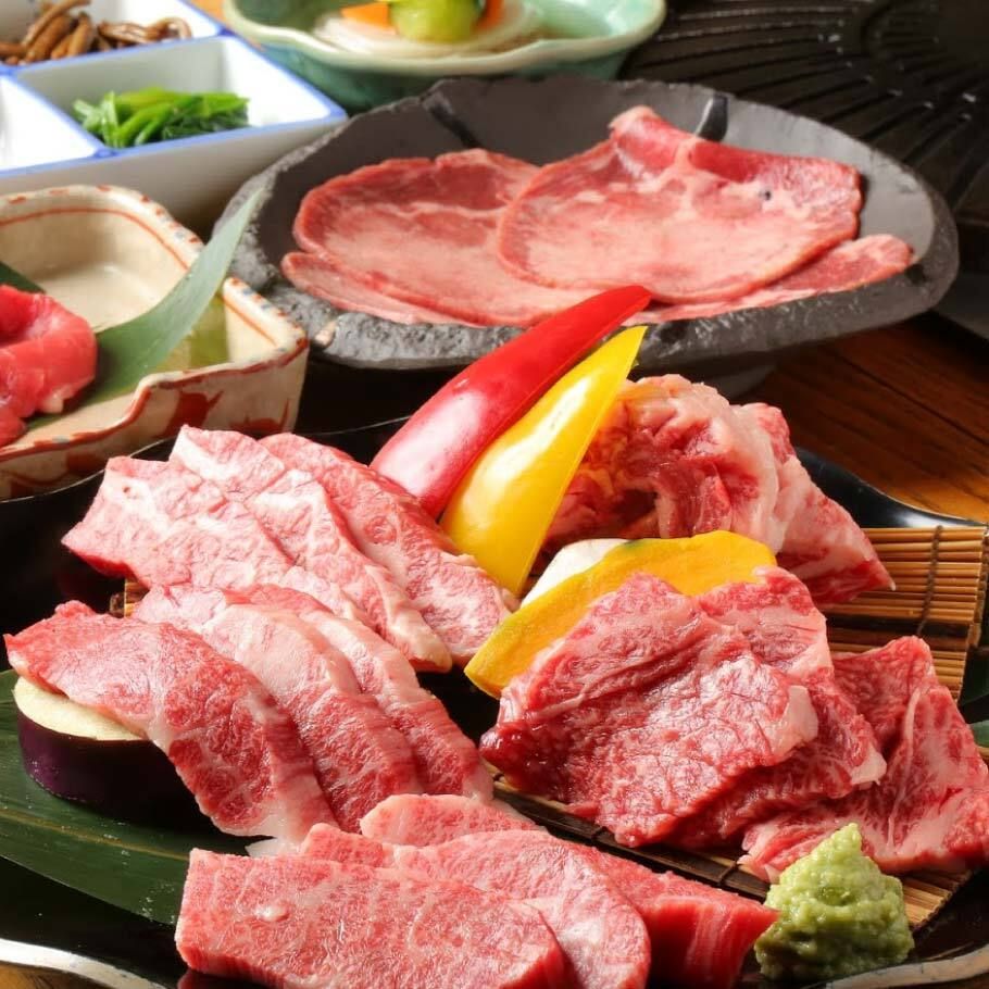 [Reservation Only] Yazawa Kobe Beef Standard Course – 10 Dishes – A Popular Course Featuring Kobe Beef Yakiniku (Lean Cut, Kalbi, and More), Kobe Beef Samgyeopsal-Style Belly, and Luxurious Yaki-Shabu